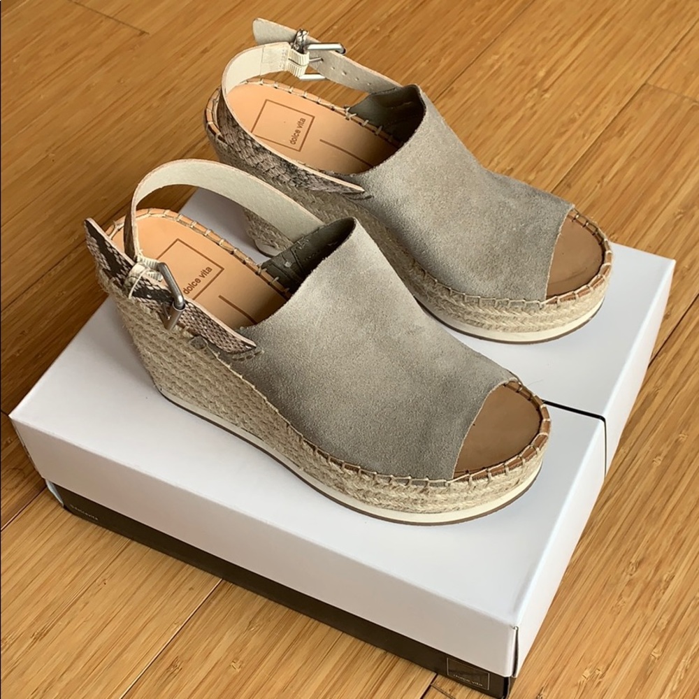 Dolce Vita Suede Espadrille Slingback Platforms